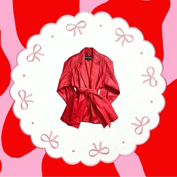 wilson’s vintage red leather jacket 💔 - Picture 3 of 11